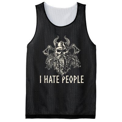 I Hate People Norse Mythology Viking Mesh Reversible Basketball Jersey Tank