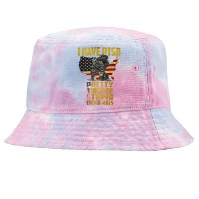 I Have PTSD Pretty Tired Of Stupid Democrats Tie-Dyed Bucket Hat