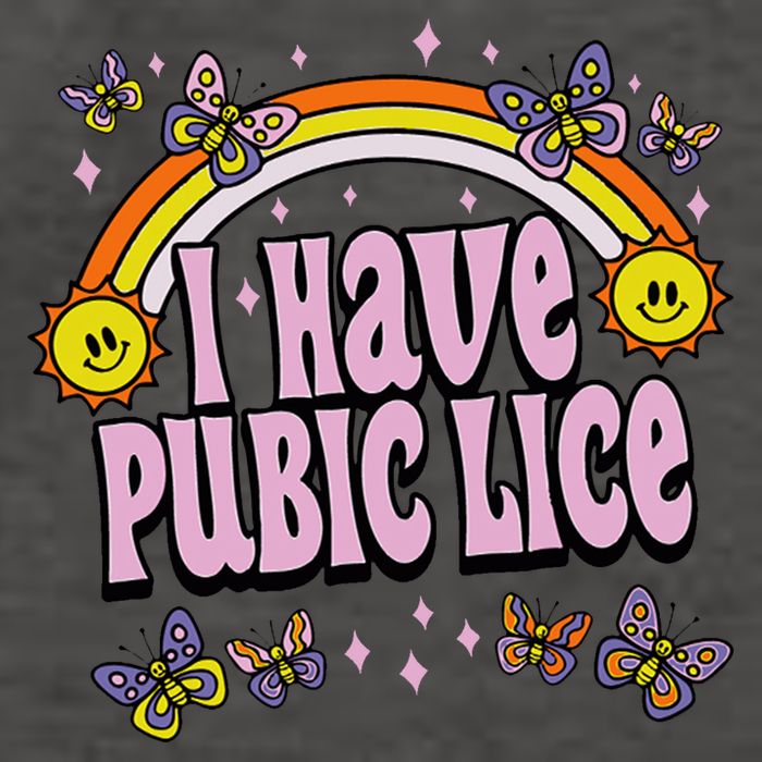 I Have Pubic Lice Funny Sarcastic Rainbow Vector Backpack