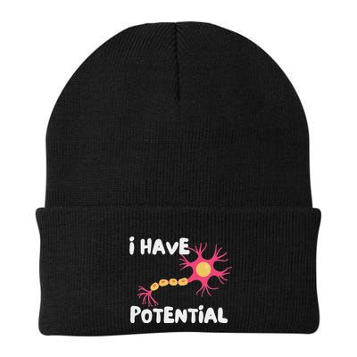 I Have Potential Brain Cell Funny Science Nerd Neuron Knit Cap Winter Beanie