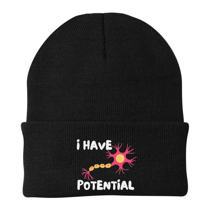 I Have Potential Brain Cell Funny Science Nerd Neuron Knit Cap Winter Beanie