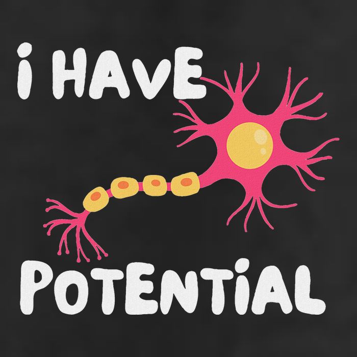 I Have Potential Brain Cell Funny Science Nerd Neuron Knit Cap Winter Beanie