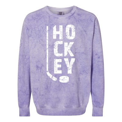 Ice Hockey Player Meaningful Gift Colorblast Crewneck Sweatshirt