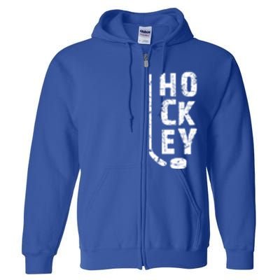 Ice Hockey Player Meaningful Gift Full Zip Hoodie