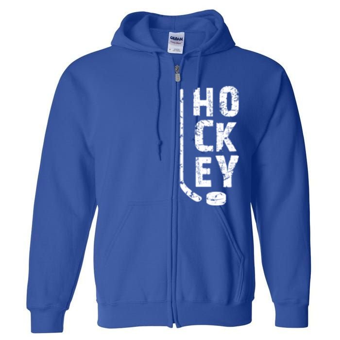 Ice Hockey Player Meaningful Gift Full Zip Hoodie