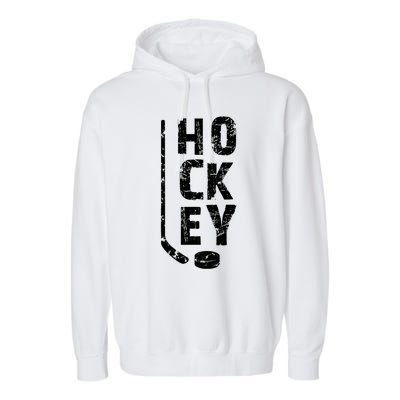 Ice Hockey Player Meaningful Gift Garment-Dyed Fleece Hoodie