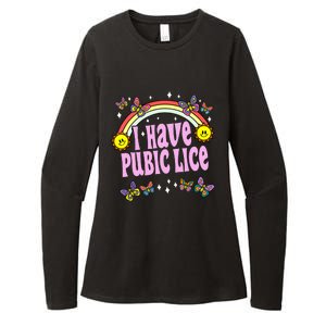 I Have Pubic Lice Retro Funny Womens CVC Long Sleeve Shirt