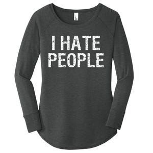 I HATE PEOPLE Women's Perfect Tri Tunic Long Sleeve Shirt