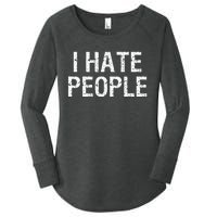 I HATE PEOPLE Women's Perfect Tri Tunic Long Sleeve Shirt