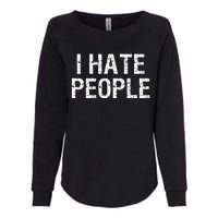 I HATE PEOPLE Womens California Wash Sweatshirt