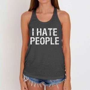 I HATE PEOPLE Women's Knotted Racerback Tank