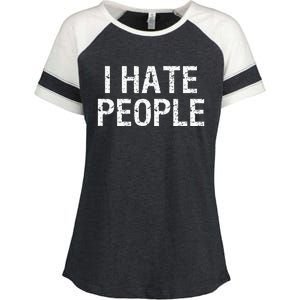 I HATE PEOPLE Enza Ladies Jersey Colorblock Tee