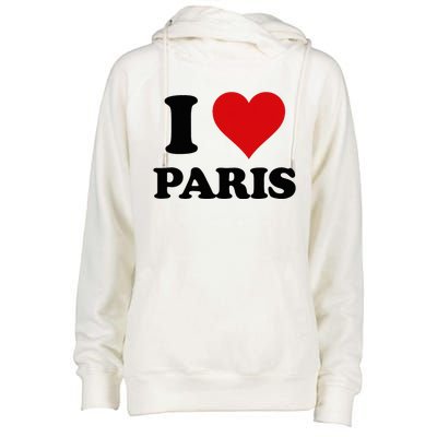 I Heart Paris First Name I Love Personalized Stuff Womens Funnel Neck Pullover Hood