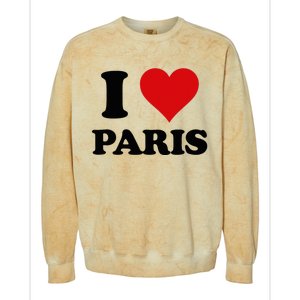 I Heart Paris First Name I Love Personalized Stuff Colorblast Crewneck Sweatshirt