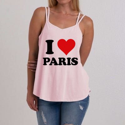 I Heart Paris First Name I Love Personalized Stuff Women's Strappy Tank