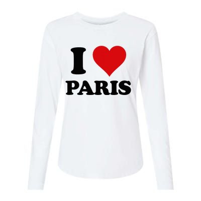 I Heart Paris First Name I Love Personalized Stuff Womens Cotton Relaxed Long Sleeve T-Shirt