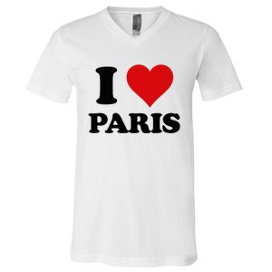 I Heart Paris First Name I Love Personalized Stuff V-Neck T-Shirt