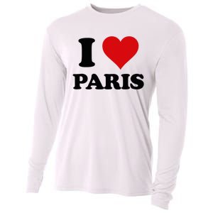 I Heart Paris First Name I Love Personalized Stuff Cooling Performance Long Sleeve Crew