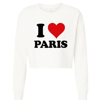 I Heart Paris First Name I Love Personalized Stuff Cropped Pullover Crew