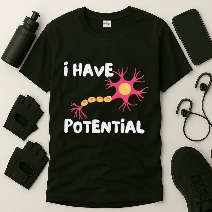 I Have Potential Brain Cell Funny Science Nerd Neuron T-Shirt