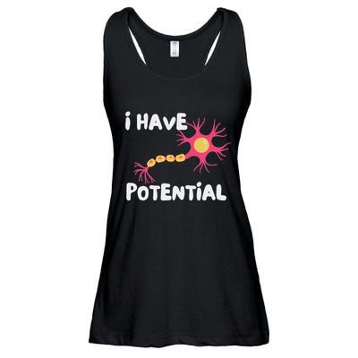 I Have Potential Brain Cell Funny Science Nerd Neuron Ladies Essential Flowy Tank