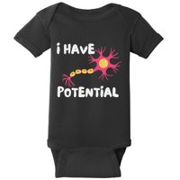 I Have Potential Brain Cell Funny Science Nerd Neuron Baby Bodysuit