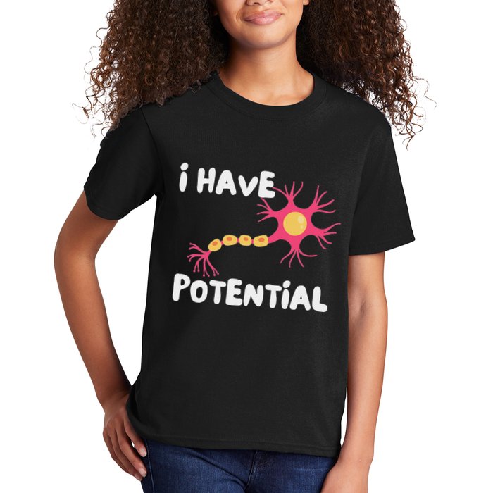 I Have Potential Brain Cell Funny Science Nerd Neuron Kids T-Shirt