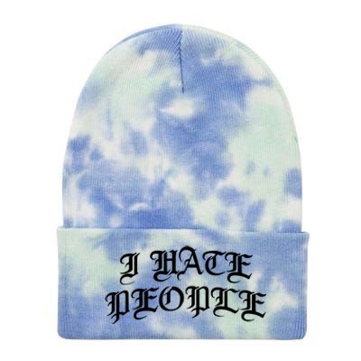 I Hate People Tie Dye 12in Knit Beanie