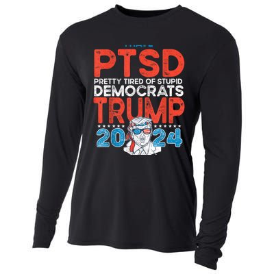 I Have Ptsd Pretty Tired Of Stupid Democrats Trump 2024 Cooling Performance Long Sleeve Crew