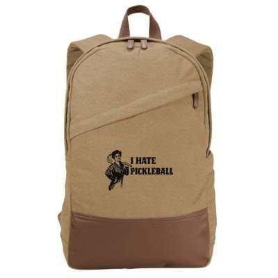 I Hate Pickleball Cotton Canvas Backpack
