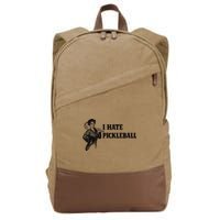 I Hate Pickleball Cotton Canvas Backpack