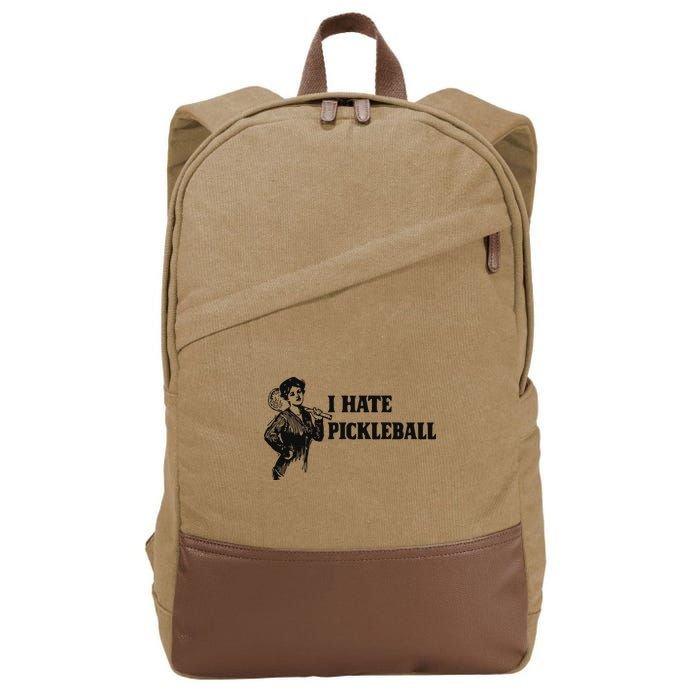 I Hate Pickleball Cotton Canvas Backpack