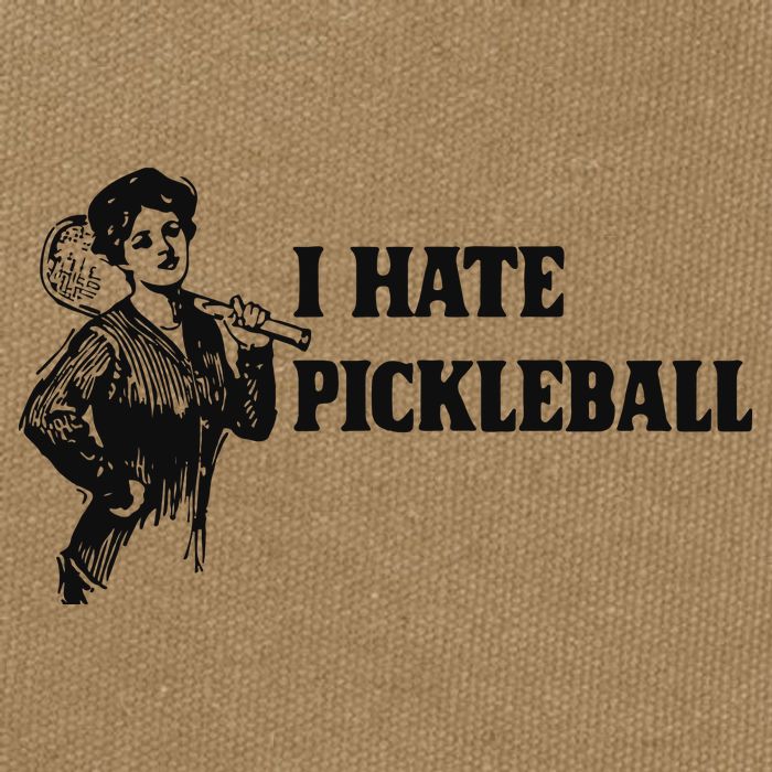 I Hate Pickleball Cotton Canvas Backpack