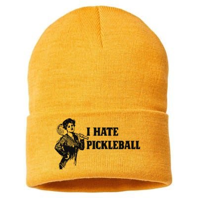 I Hate Pickleball Sustainable Knit Beanie