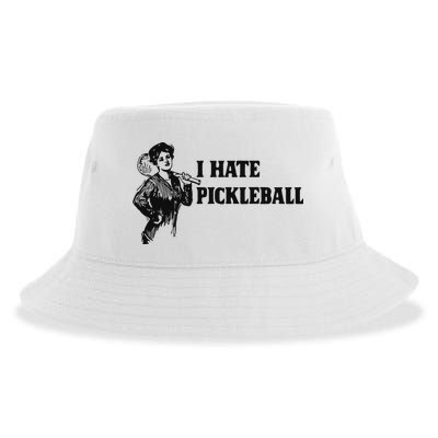 I Hate Pickleball Sustainable Bucket Hat