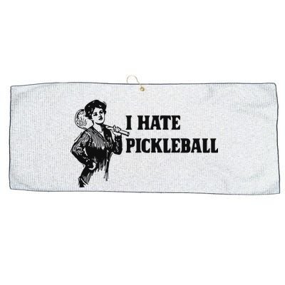 I Hate Pickleball Large Microfiber Waffle Golf Towel