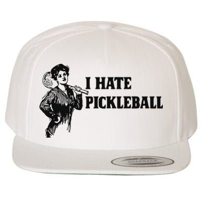 I Hate Pickleball Wool Snapback Cap