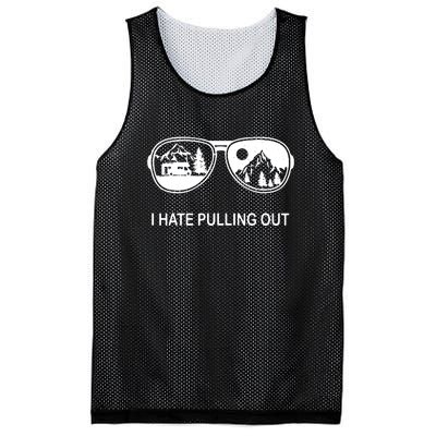 I Hate Pulling Out Glasses Funny Camping Trailer Gift Mesh Reversible Basketball Jersey Tank