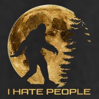 I Hate People Bigfoot 7 Panel Mesh Trucker Snapback Hat