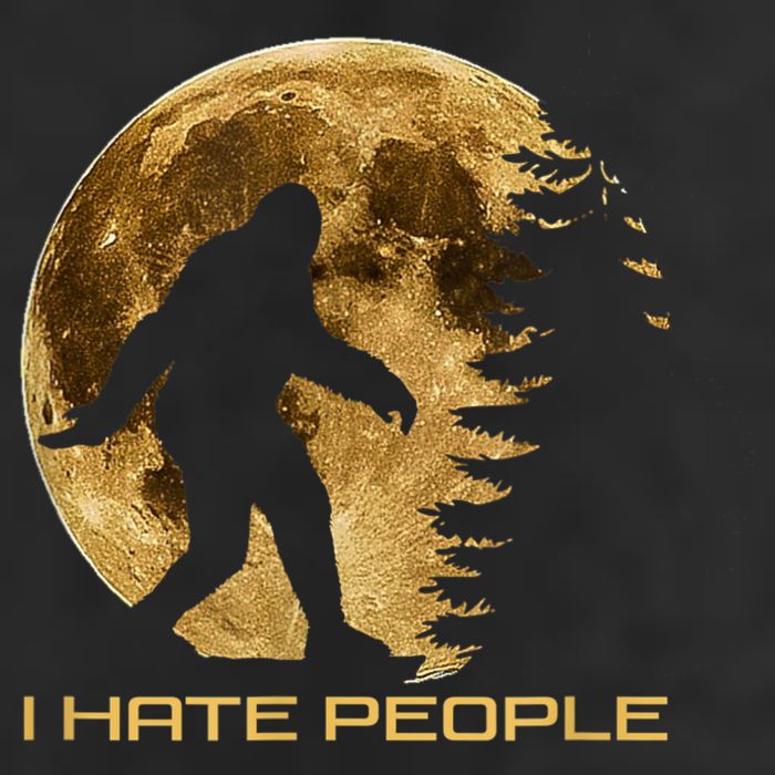 I Hate People Bigfoot 7 Panel Mesh Trucker Snapback Hat