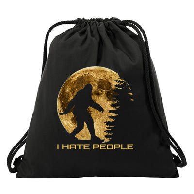 I Hate People Bigfoot Drawstring Bag