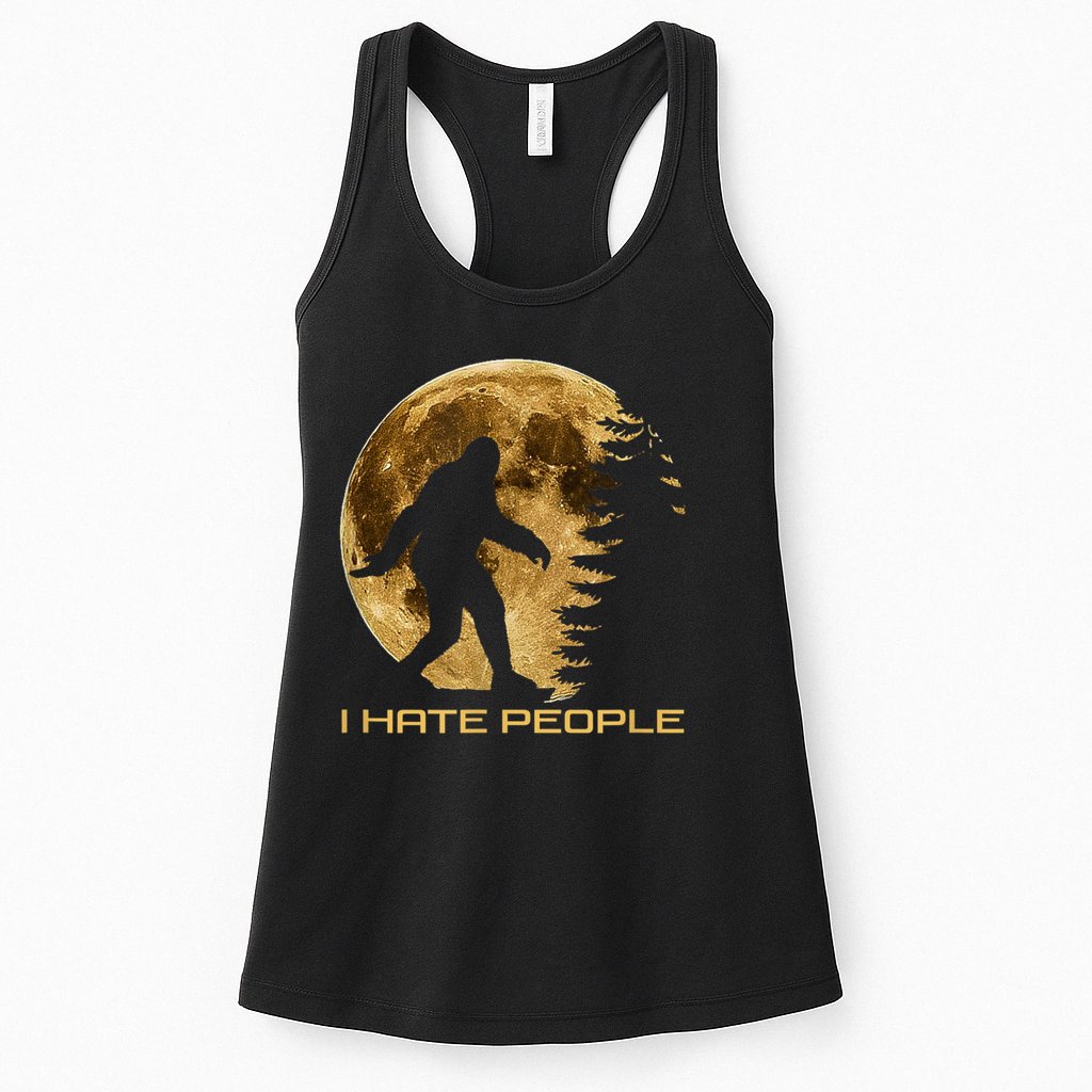 I Hate People Bigfoot Womens Tank Top