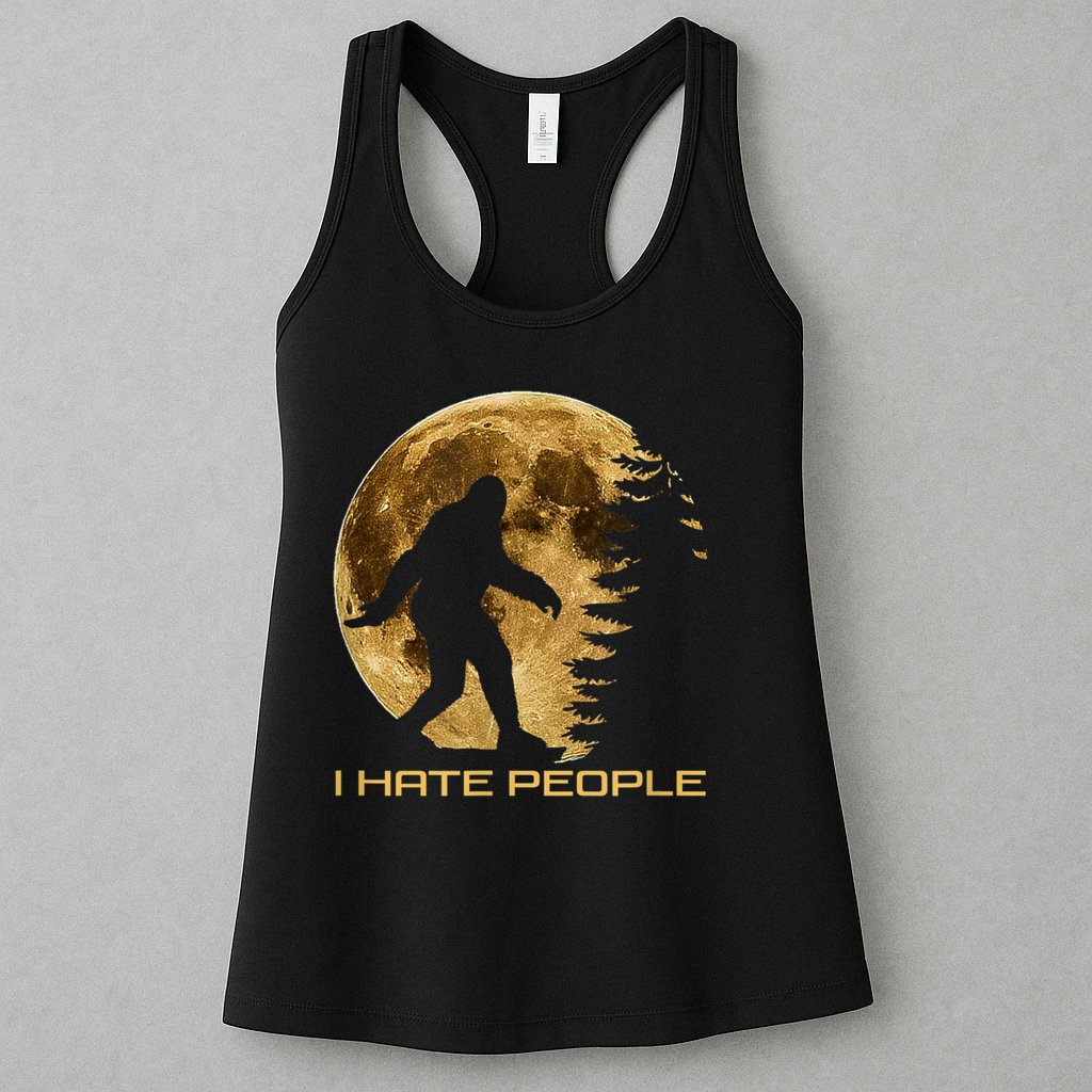 I Hate People Bigfoot Womens Tank Top