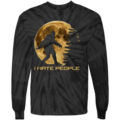 I Hate People Bigfoot Tie-Dye Long Sleeve Shirt