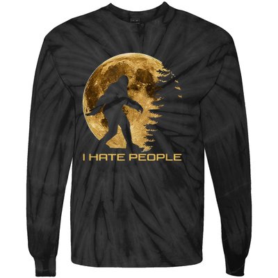 I Hate People Bigfoot Tie-Dye Long Sleeve Shirt