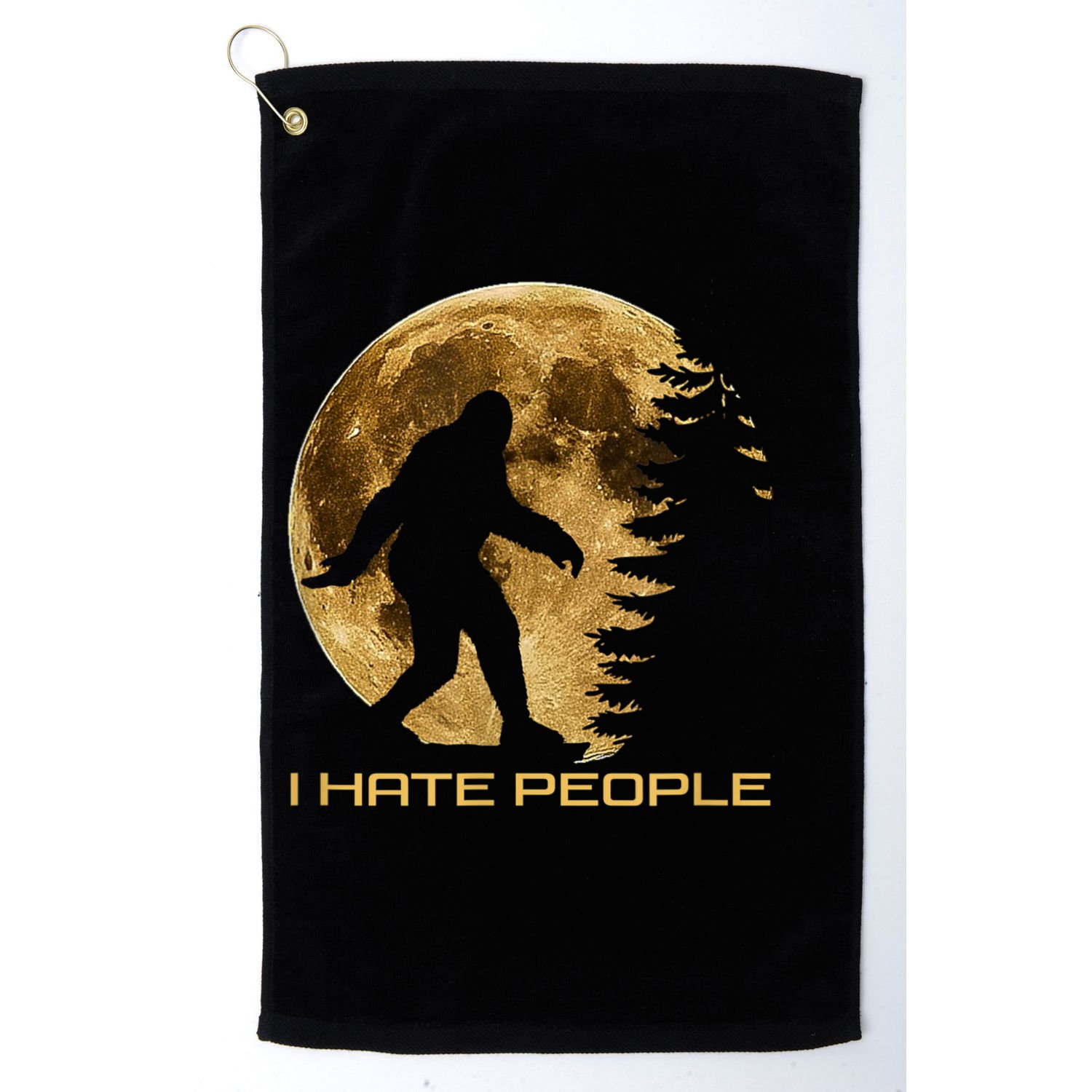 I Hate People Bigfoot Golf Towel