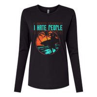 I Hate People Surfing Waves Ocean Surfboard Surfer Womens Cotton Relaxed Long Sleeve T-Shirt