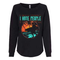 I Hate People Surfing Waves Ocean Surfboard Surfer Womens California Wash Sweatshirt