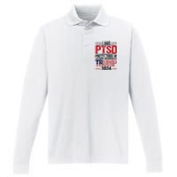 I Have Ptsd Pretty Tired Of Stupid Democrats Trump 2024 Performance Long Sleeve Polo