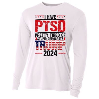 I Have Ptsd Pretty Tired Of Stupid Democrats Trump 2024 Cooling Performance Long Sleeve Crew